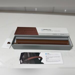 UPPAbaby VISTA + CRUZ Stroller Leather Bumper Bar Cover - Saddle